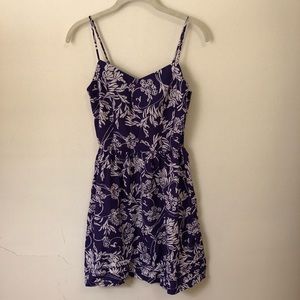 Purple and white floral dress